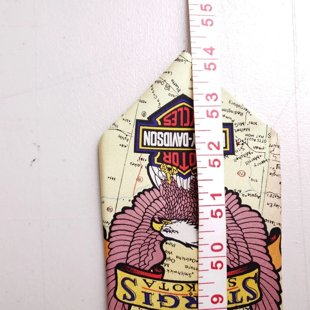 Harley-Davidson‎ Sturgis Rally Vintage Men Tie Mount Rushmore Eagle Map